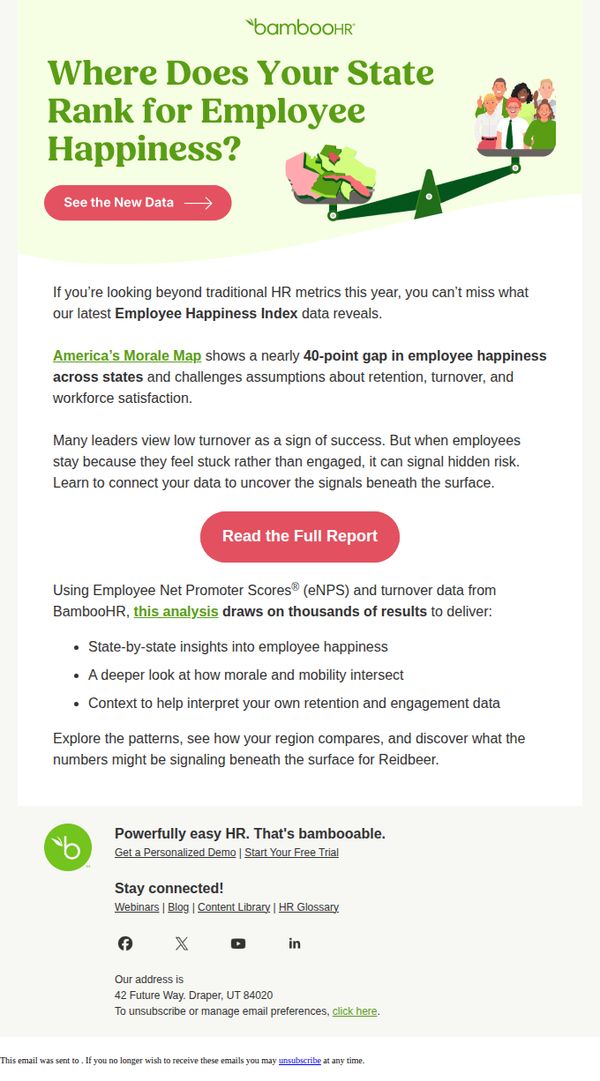 9. BambooHR : [New Data] America’s Morale Map Is Here 📍
