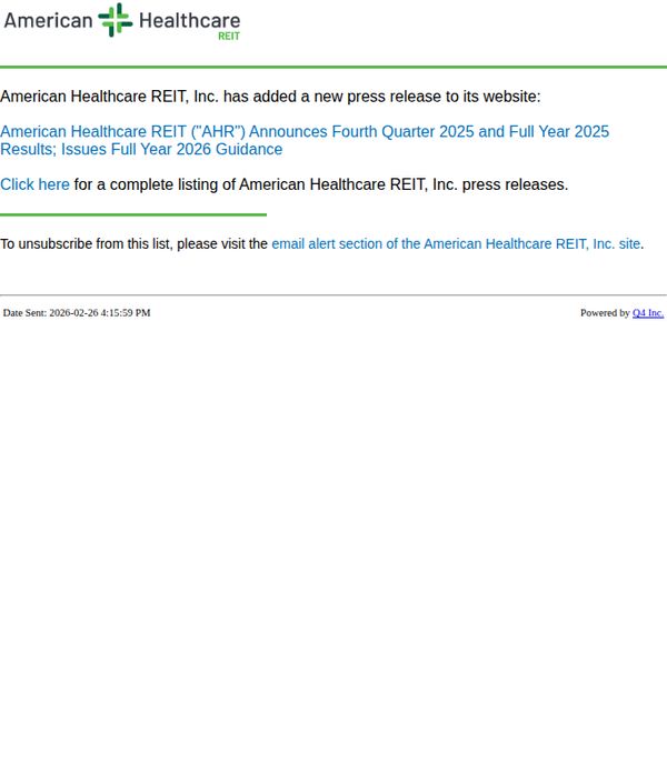 American Healthcare REIT