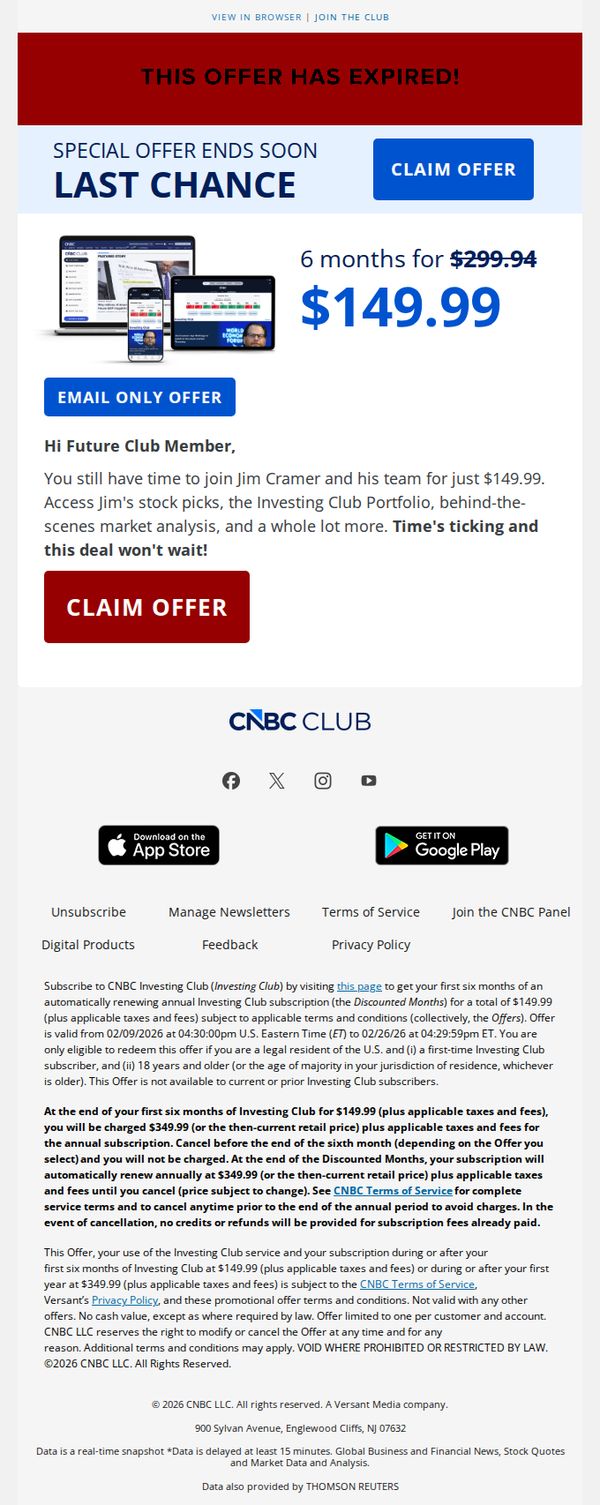 10. This offer's been extended just for YOU!
