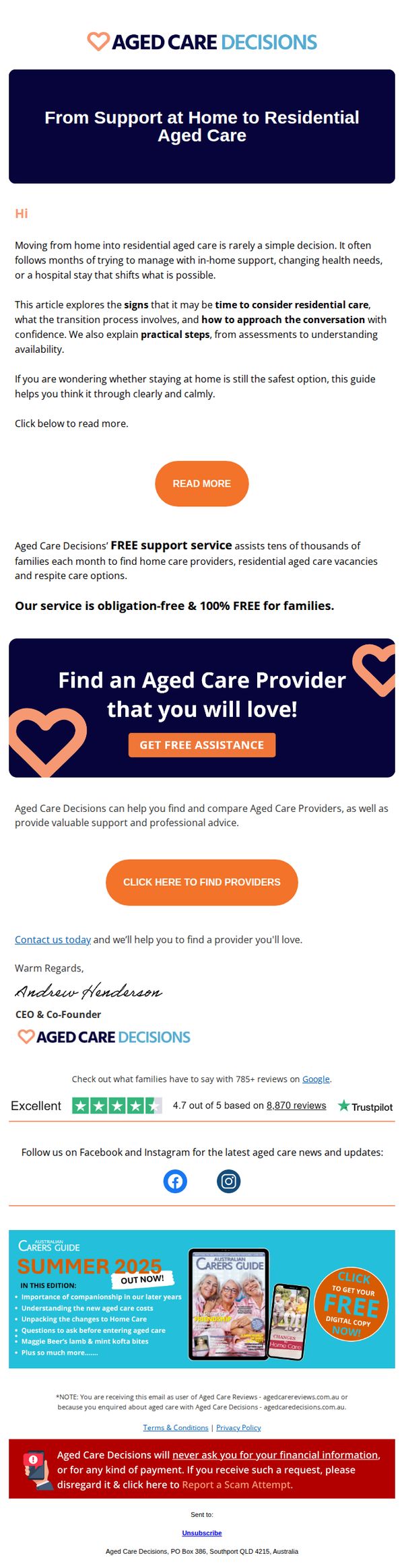 9. Aged Care Decisions: Signs it may be time for residential care