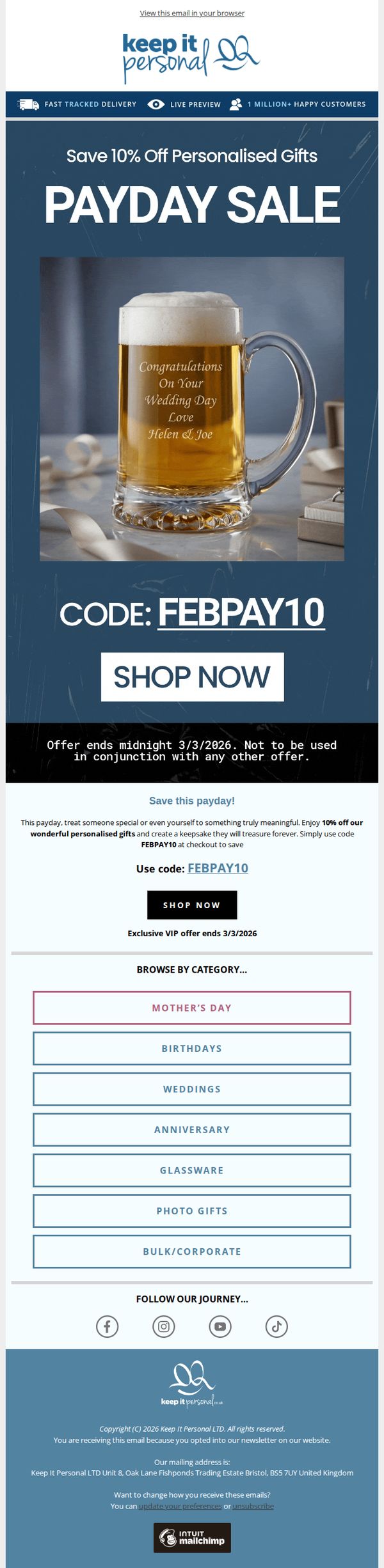 7. Keep It Personal : Payday Perks Are Here