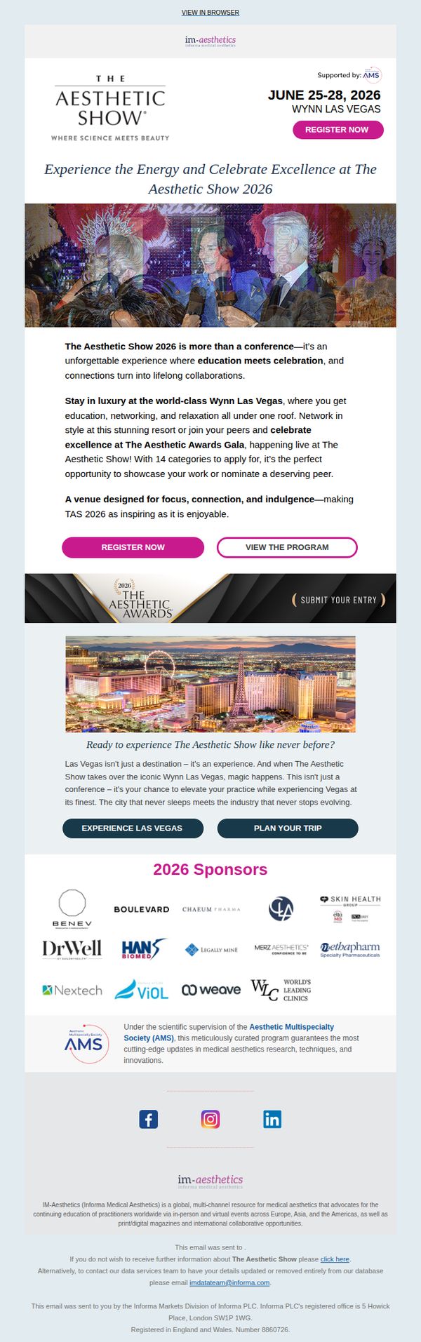 6. FACE Conference and Exhibition: Vegas Energy Meets Aesthetic Excellence | Join TAS 2026