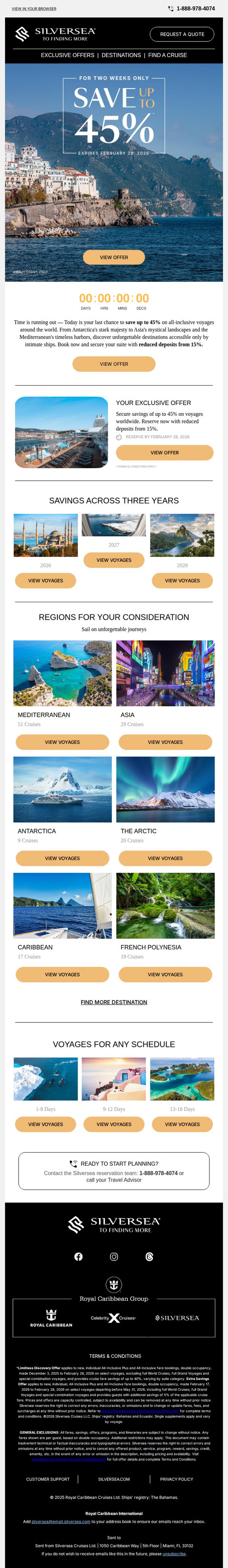 10. Save up to 45% on remarkable voyages around the globe
