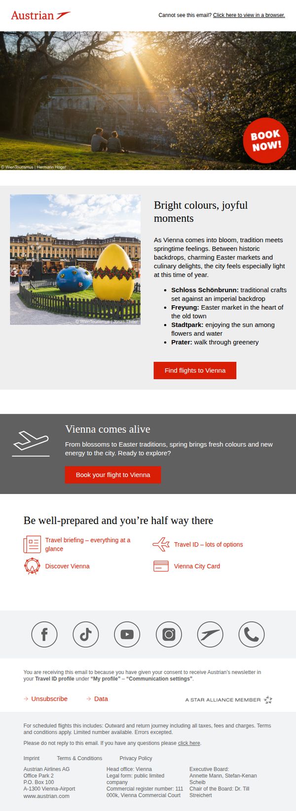 6. Brussels Airlines - BE: Vienna in springtime: Book now