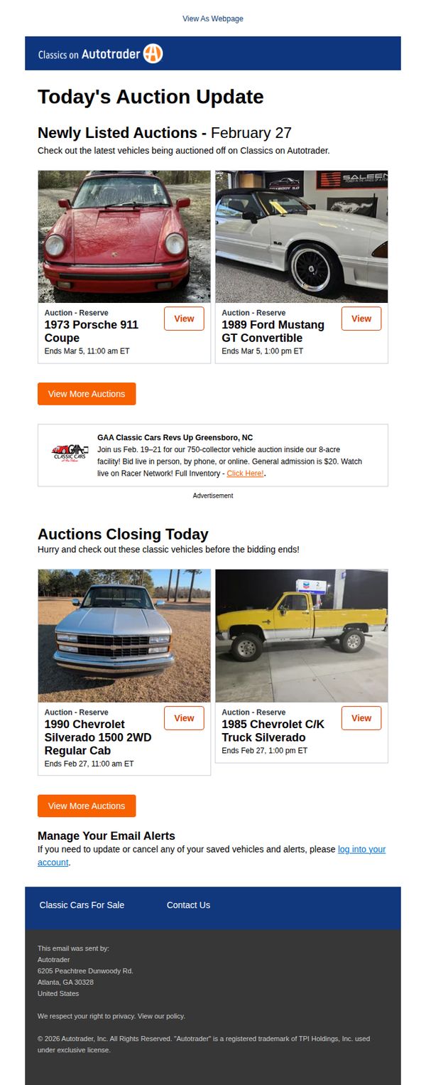 Classics AutoTrader 