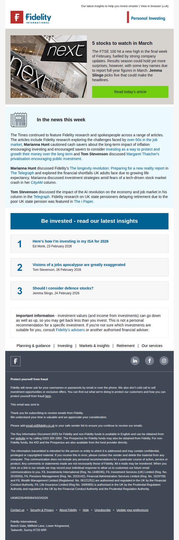 Fidelity International - UK