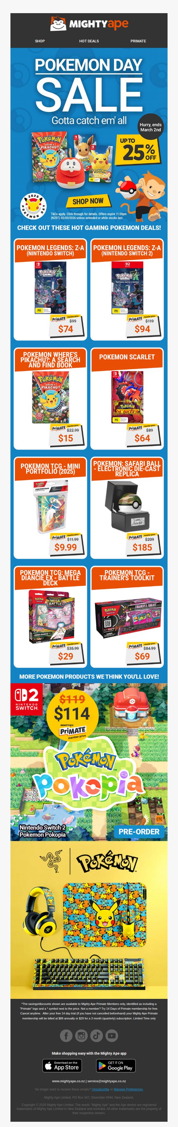 6. 🎮 25% OFF Pokémon Day Sale: Games, TCG & More!