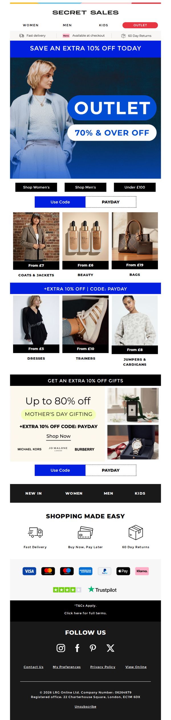 9. Secret Sales - UK: Outlet | 70% or More Off Everything