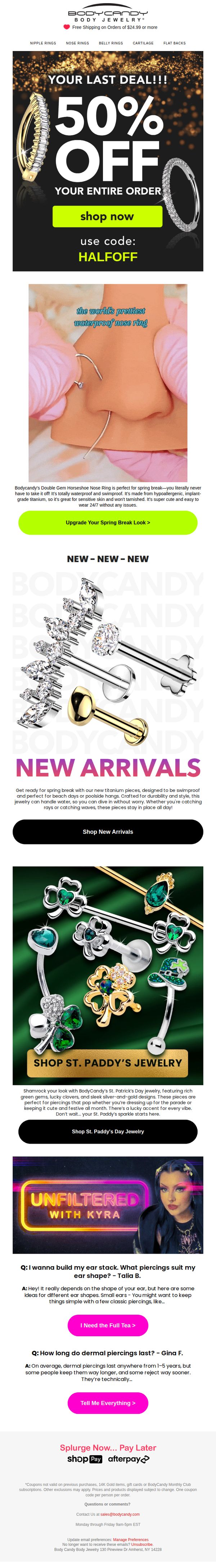 Body Candy Body Jewelry