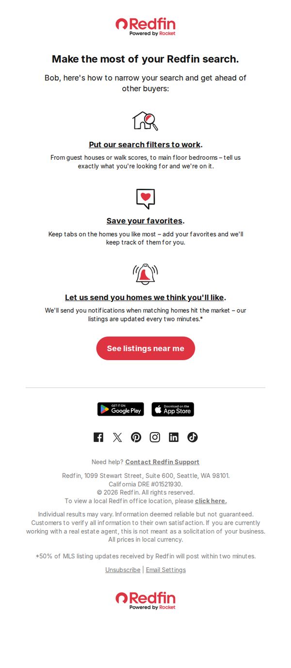 8. How to find new listings with Redfin