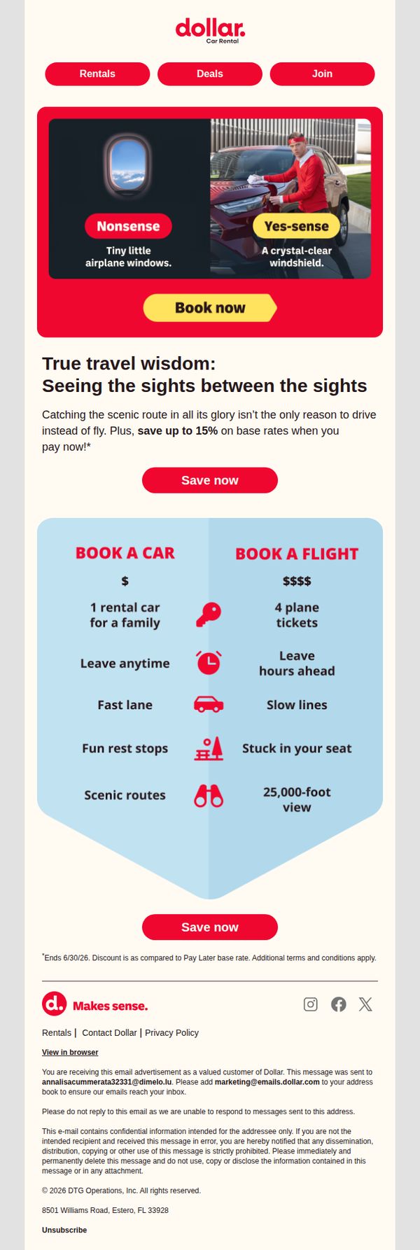 7. 🐦‍ Flying is for the birds, Cummera. Save up to 15%.