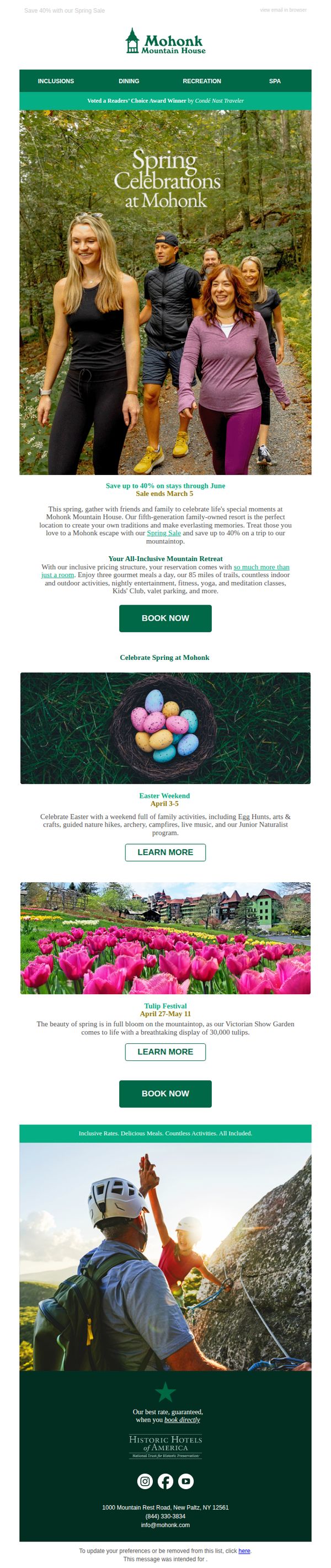 8. Celebrate Spring at Mohonk
