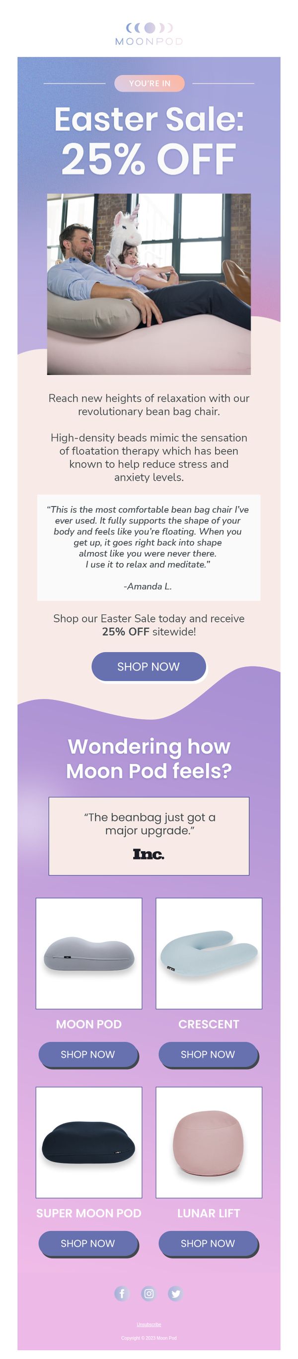 6. Moon Pod: 25% OFF Sitewide!