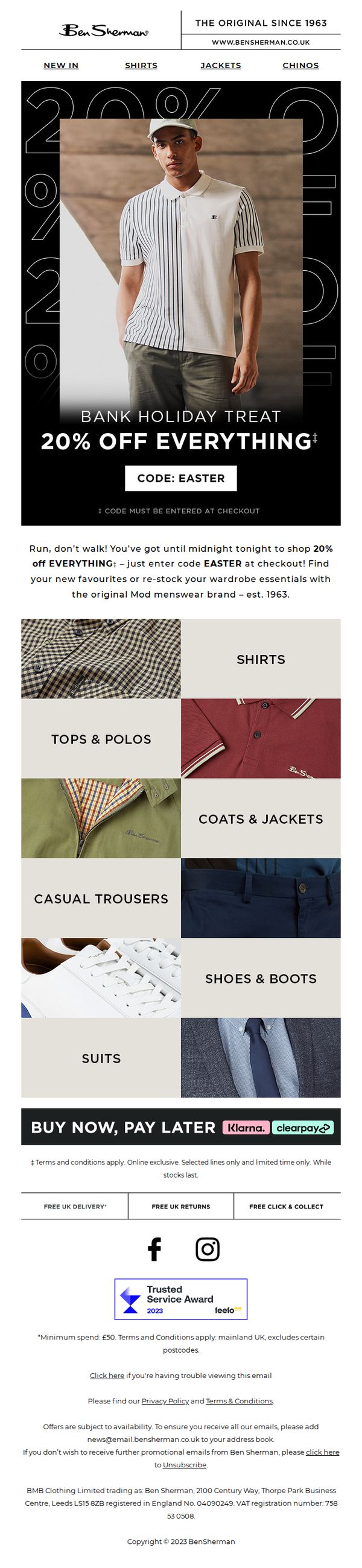 8. Ends Midnight | 20% off Everything‡