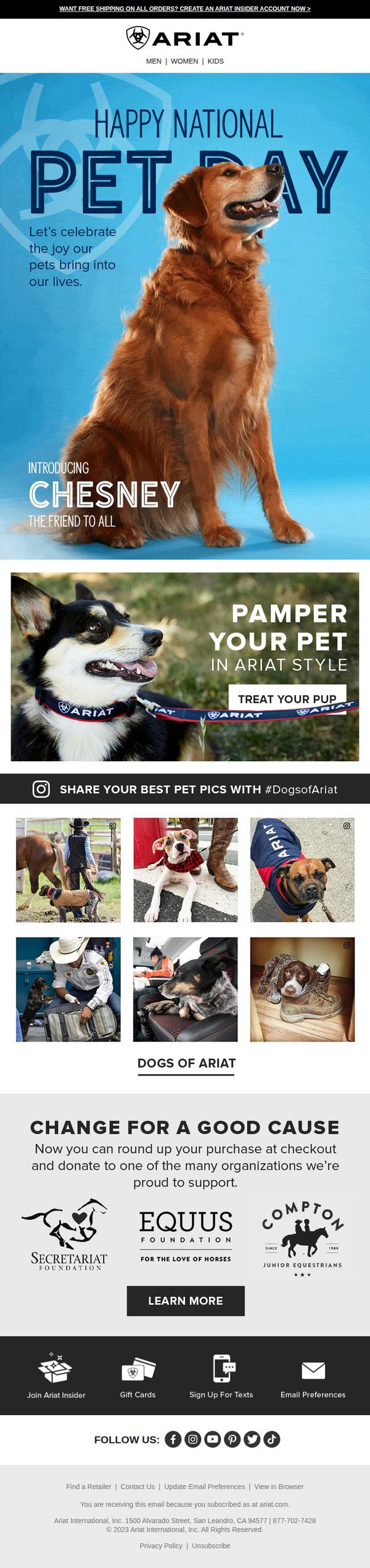 8. Ariat: We ❤️ Our Pets­