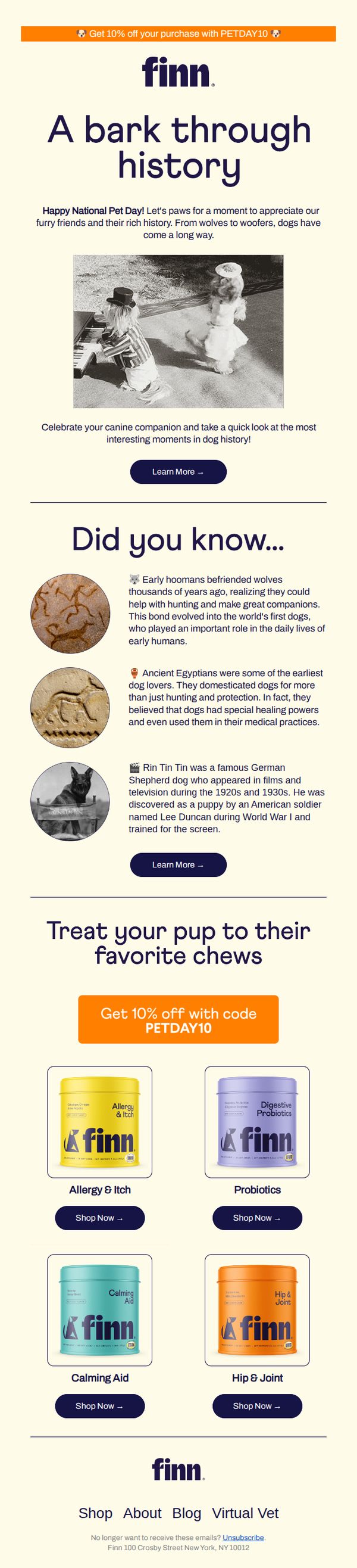 7. Finn: Happy National Pet Day! Open for a treat 👀