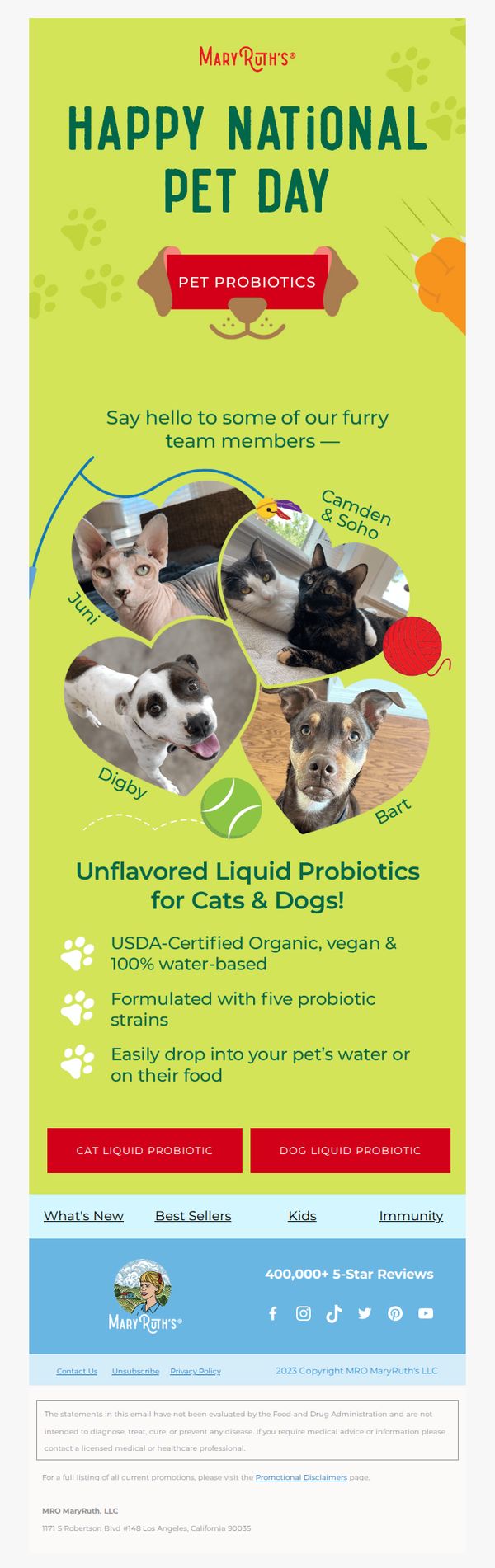 7. MaryRuth Organics: 🐶 🐱 Happy National Pet Day!