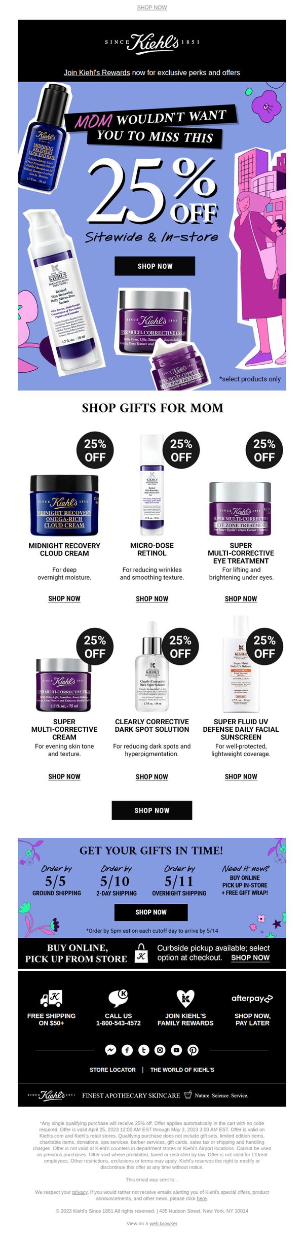 7. Kiehl's - EN: Still In Need Of Gifts? Here's 25% Off! 💌