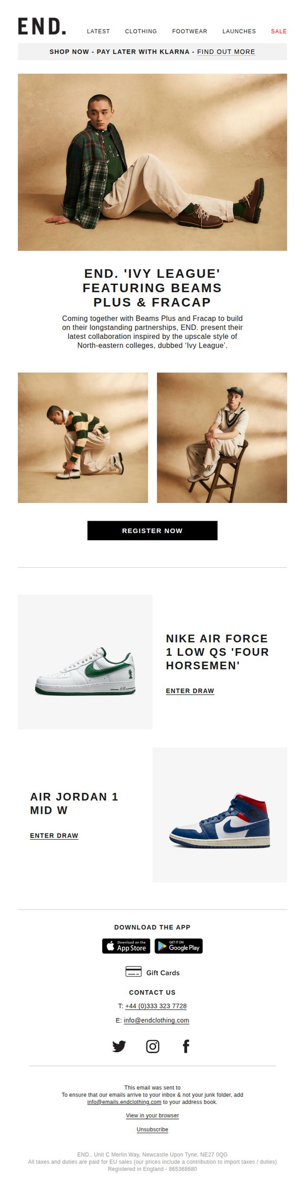 10. END. 'Ivy League' Featuring Beams Plus & Fracap - Register now