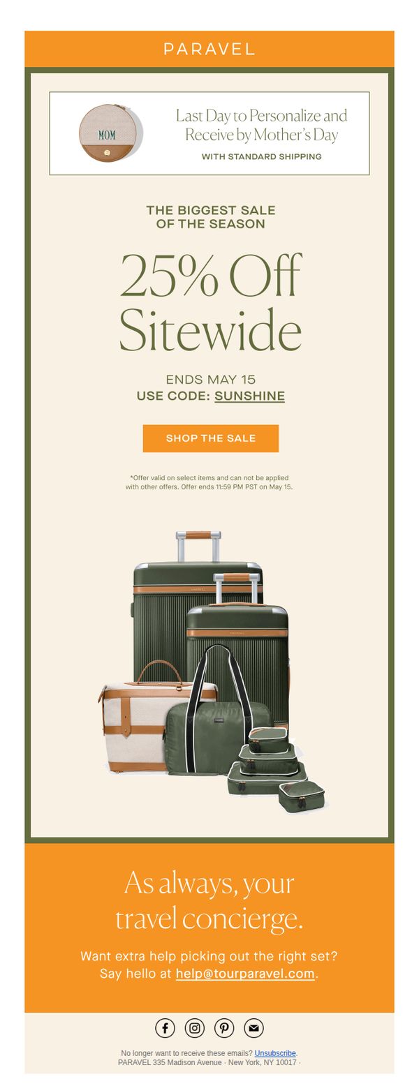 9. Paravel: Last Day for Personalized Mother's Day Gifts