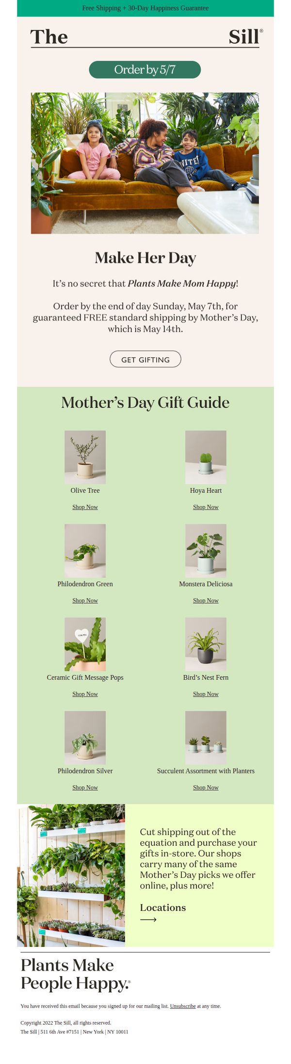 9. The Sill: Order by Sunday for FREE Delivery by Mother's Day