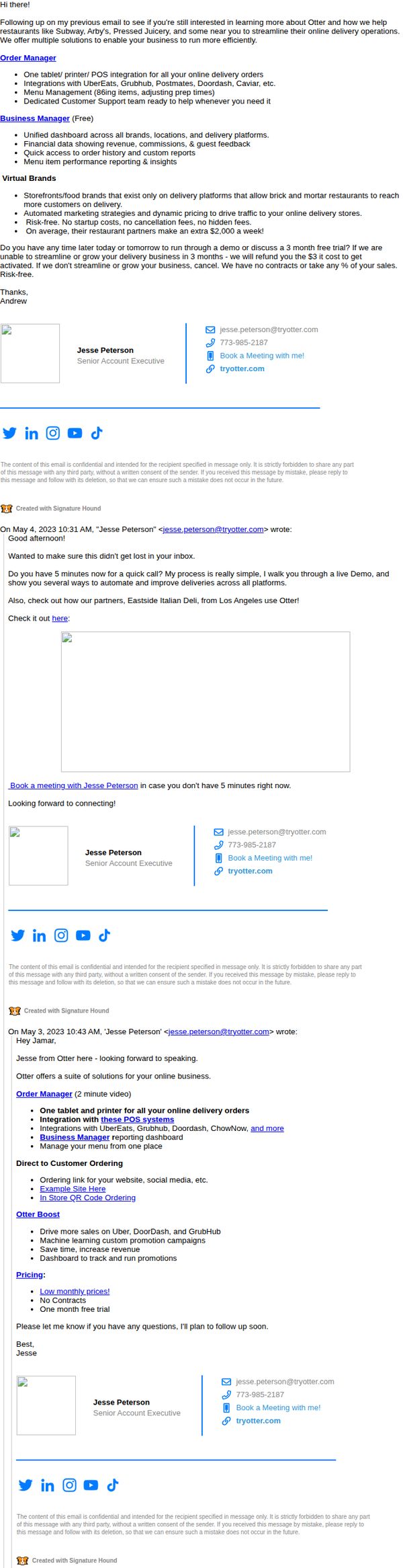 7. Otter: Re: Otter - Online Order Integration