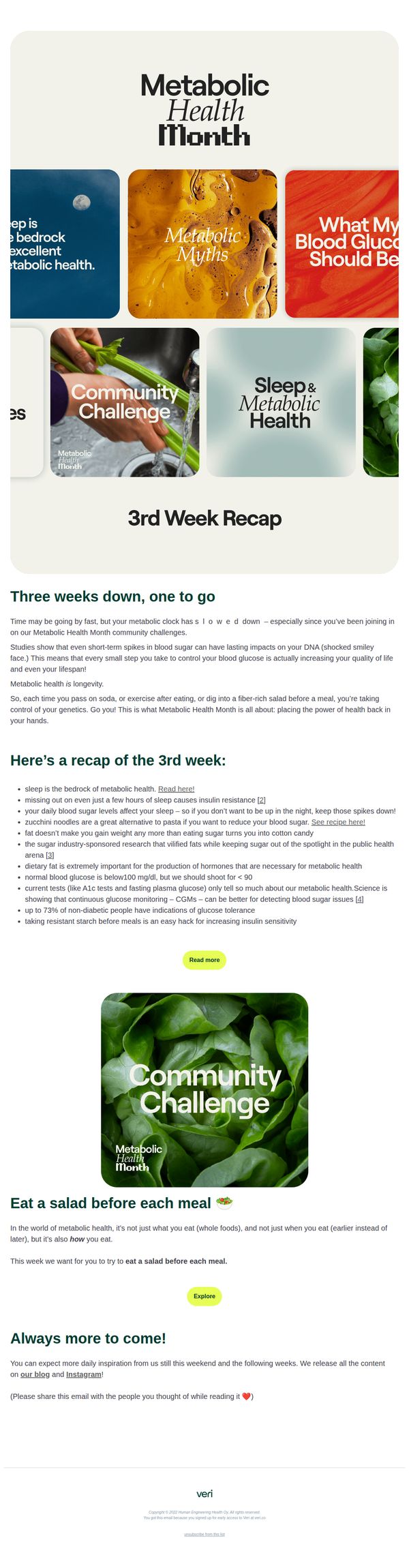 9. Metabolic Health Month: Recapping the learnings ✅