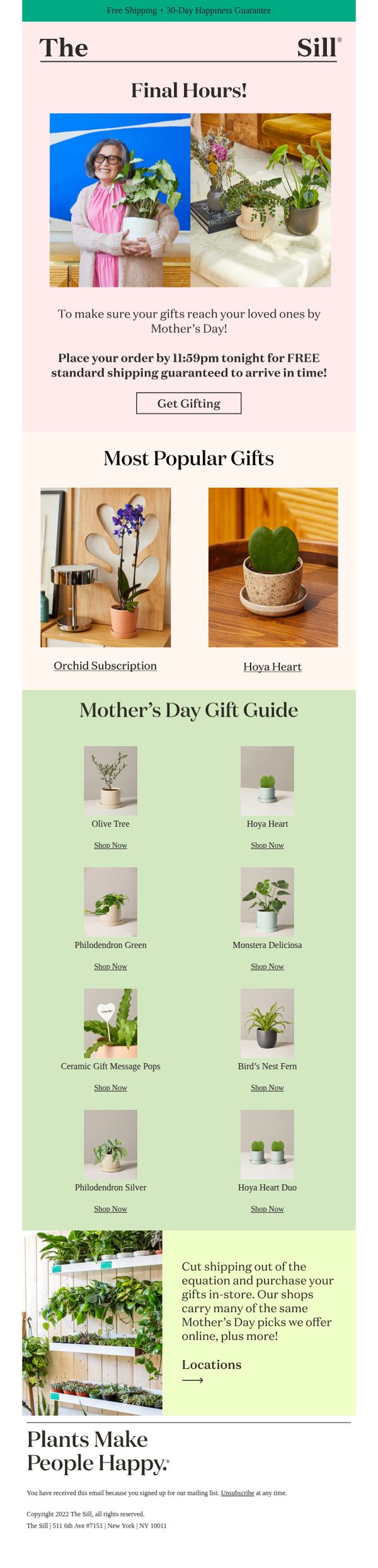10. ⌛ Last Chance for FREE Delivery by Mother's Day!