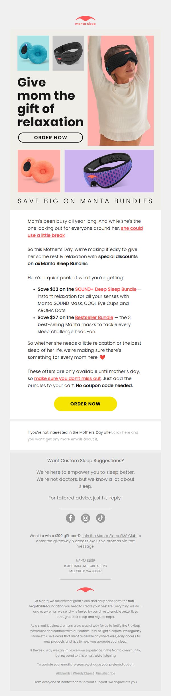 8. Manta Sleep: Discounts on all bundles