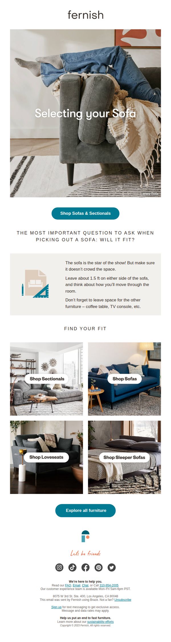 9. Fernish: 🛋 When selecting a sofa...