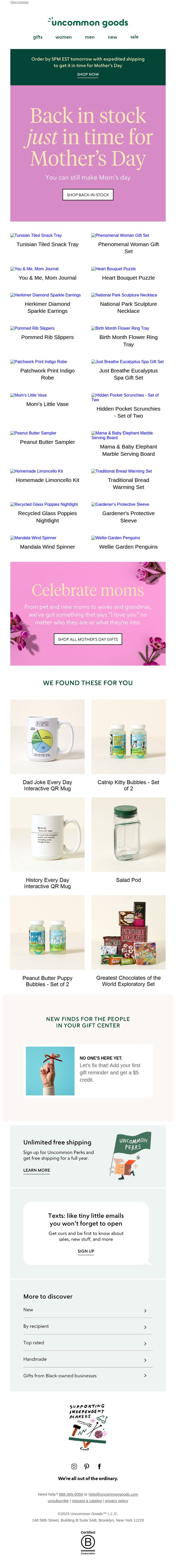 8. Back in stock *just* in time for Mother's Day