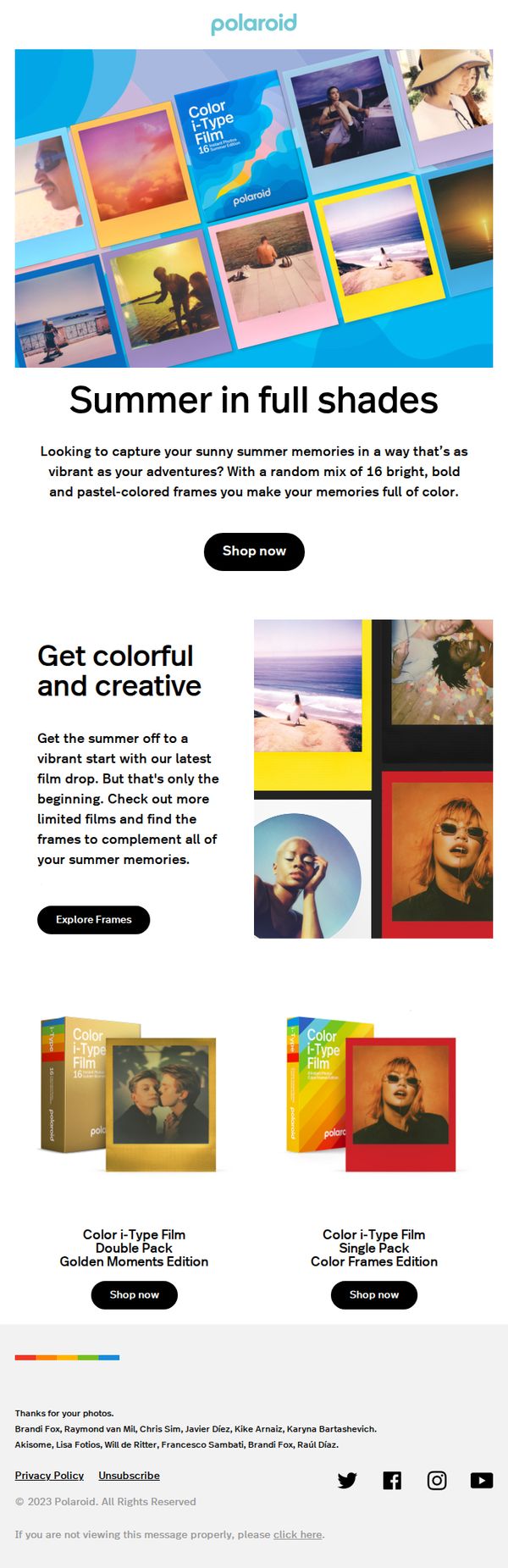 9. Our new, limited Summer Film Pack is about to brighten things up 🌈