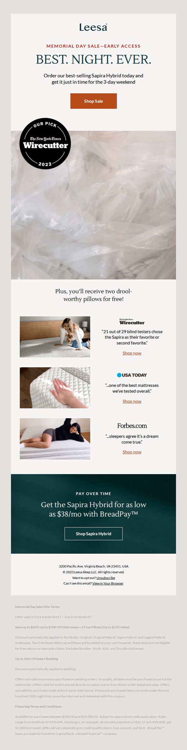 8. Have the BEST. NIGHT. EVER. with our best-selling mattress.