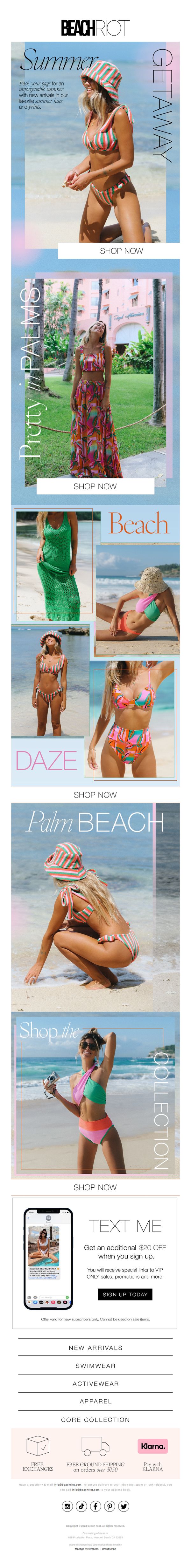 9. Beach Riot: think BRIGHT AND BOLD this season