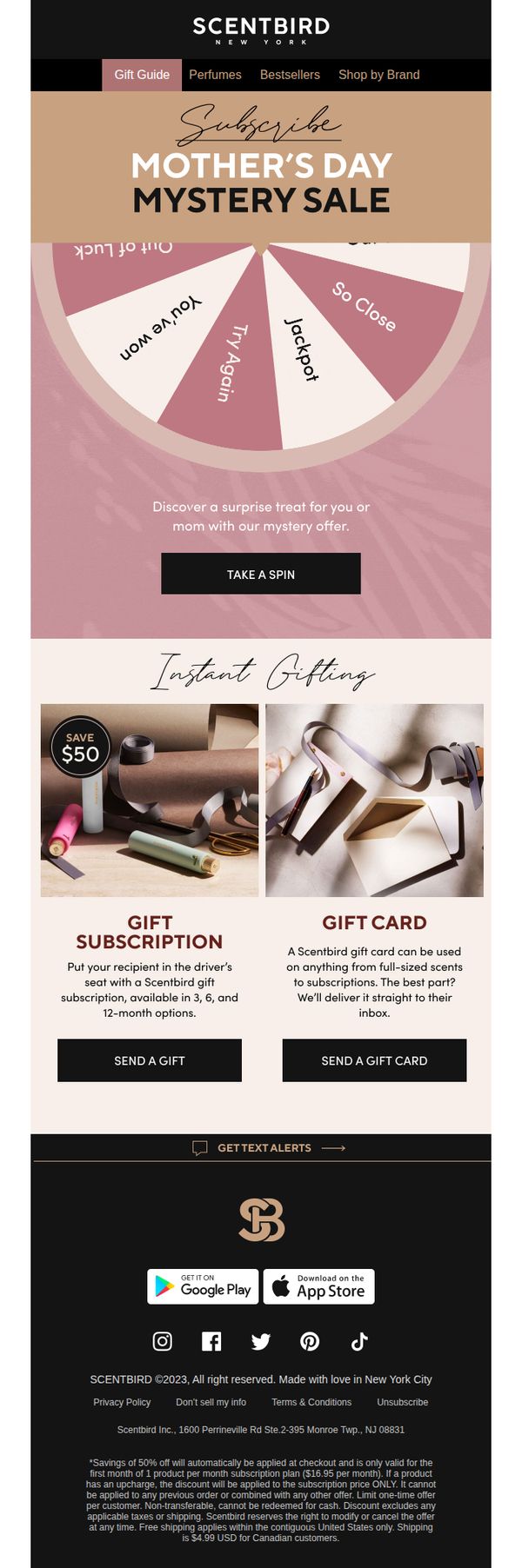 9. scentbird: Unlock a mystery Mother's Day offer