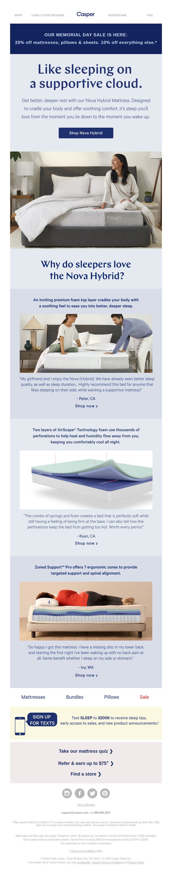 10. Casper: Get to know the Nova Hybrid Mattress.