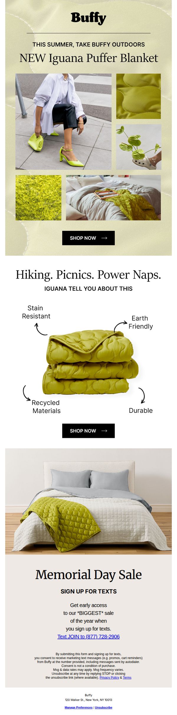 8. Buffy: NEW Color Alert: The Iguana Puffer Blanket
