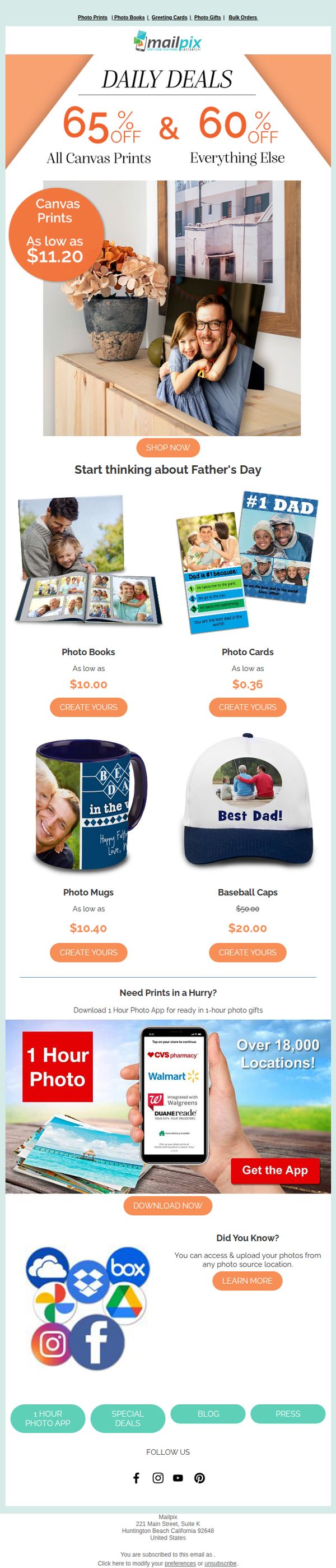 6. MailPix: Start thinking about Father's Day!