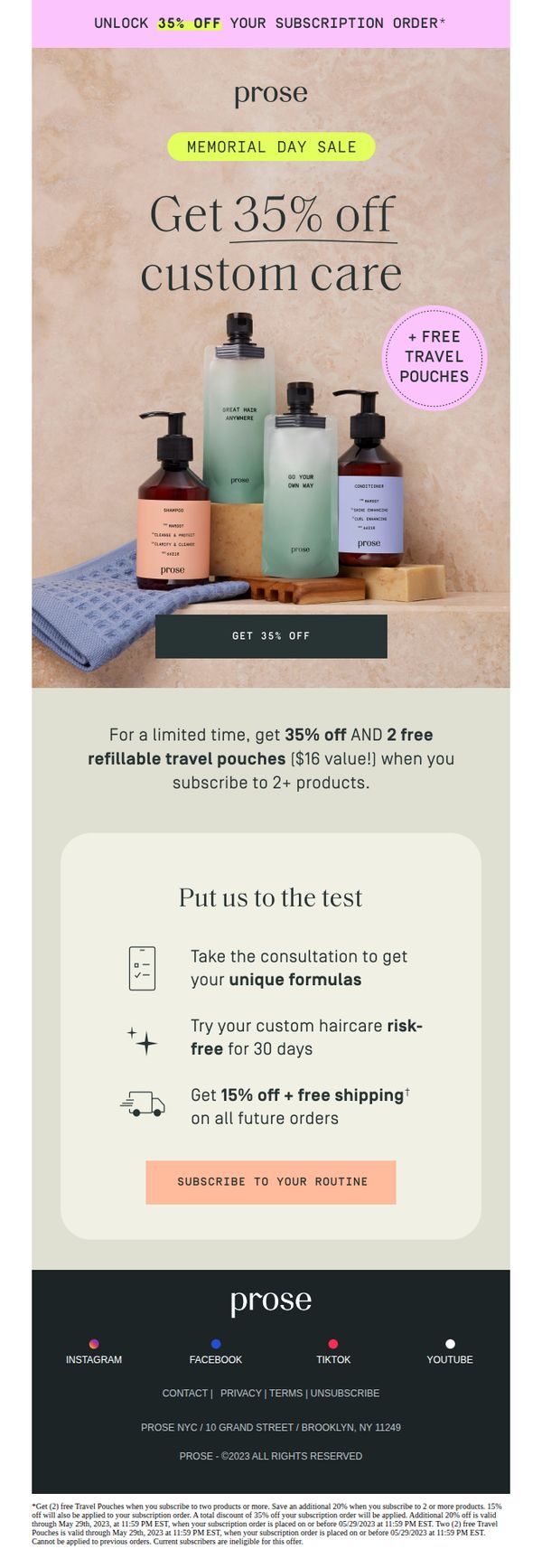 9. 35% OFF for Memorial Day 🏖