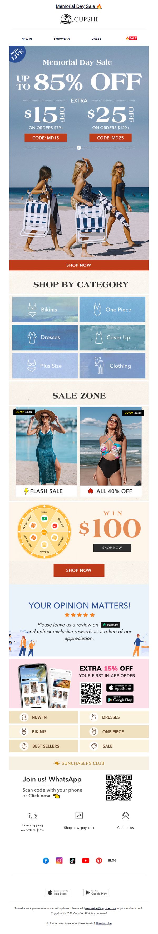 8. 😎 Summer Vibes Start With Memorial Day Savings!