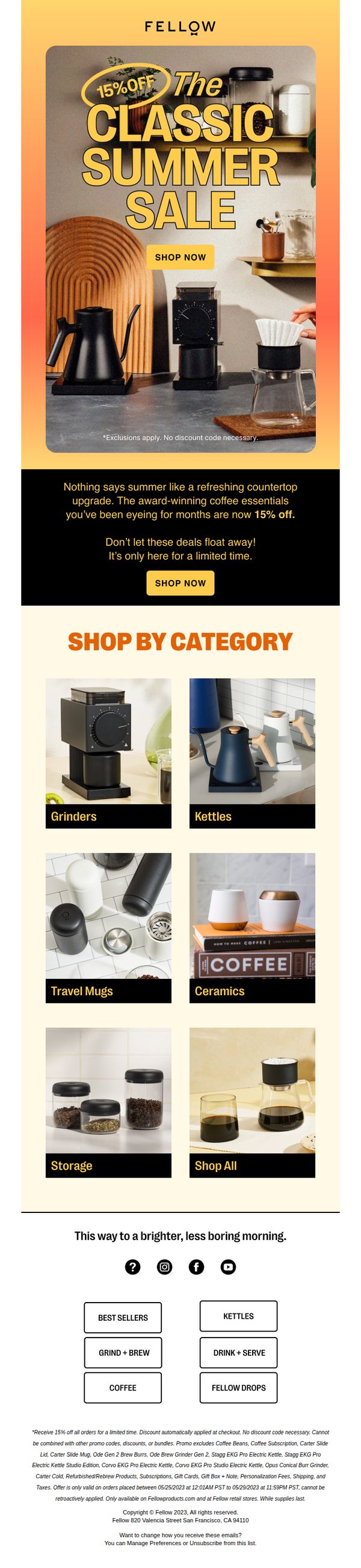 6. 15% off starts now!
