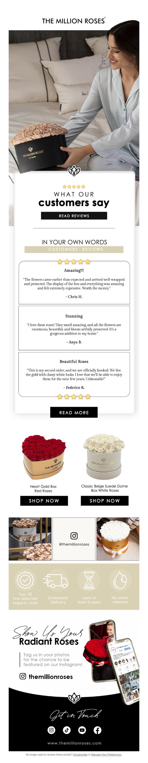 8. The Million Roses: Hear It Straight from Our Customers 💕