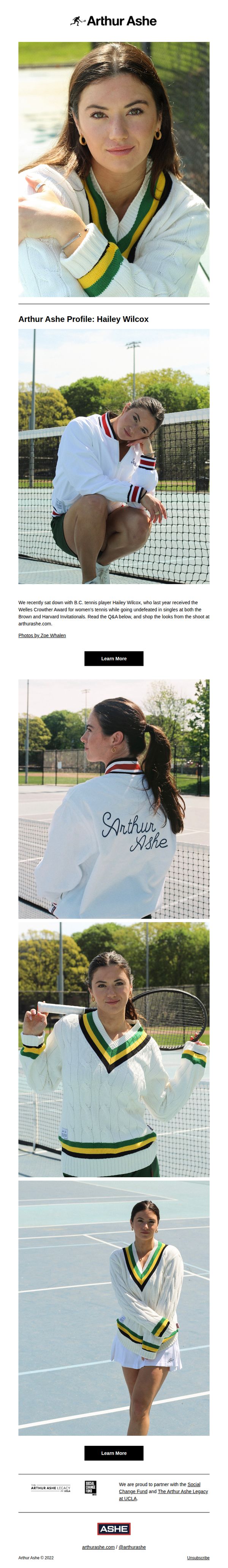 6. Arthur Ashe Profile: Hailey Wilcox