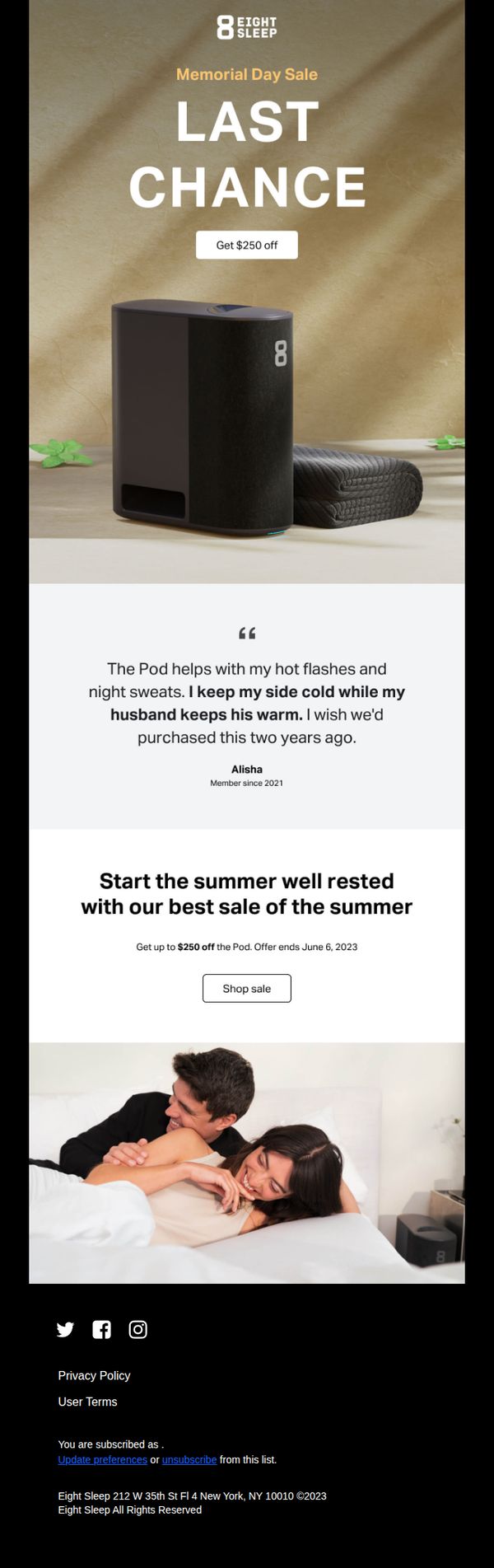 6. Solid sleep with up to $250 off