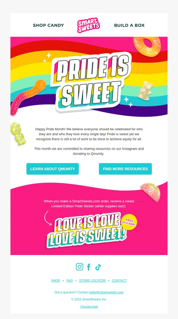7. Smart Sweets: Let's celebrate Pride 🏳️‍🌈