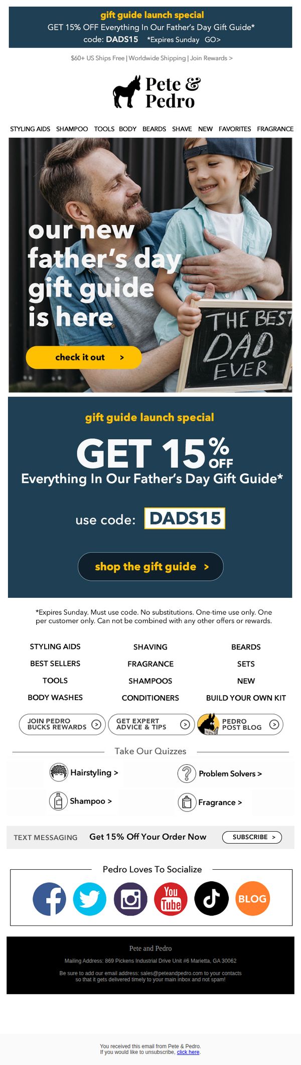 8. Pete & Pedro: Dad's  Day Gift Guide Launch Special!!