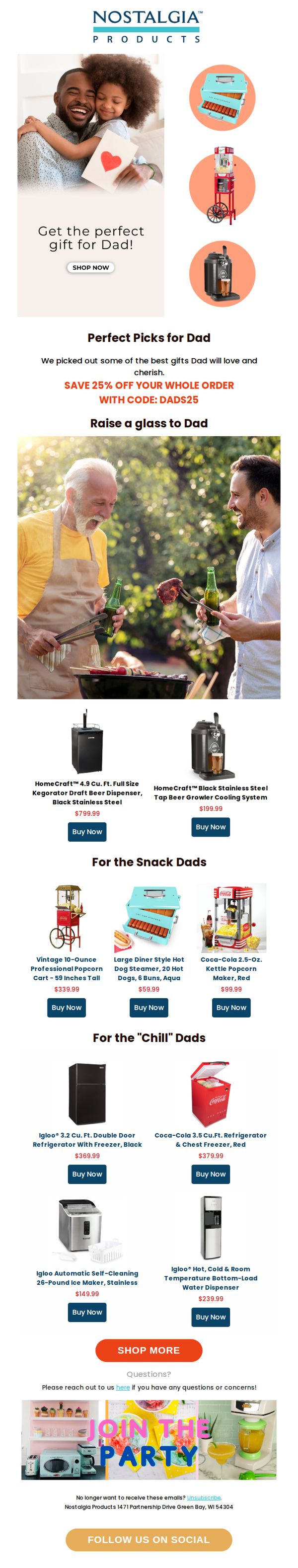 8. Nostalgia: 25% Off for Dad🚨