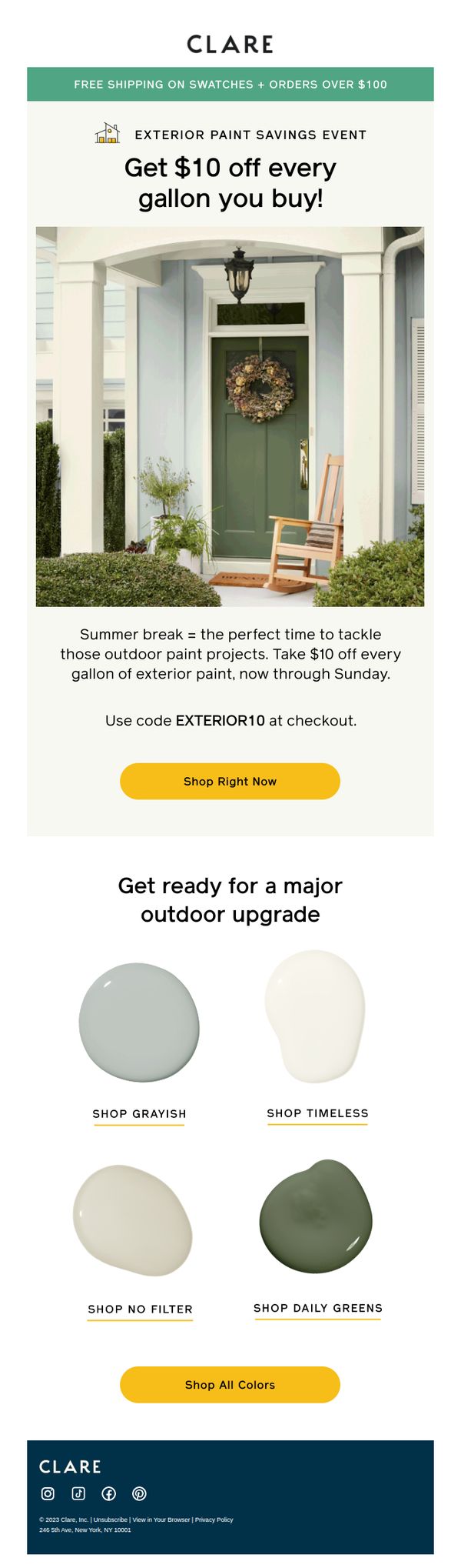9. $10 off every gallon of exterior paint 🙌