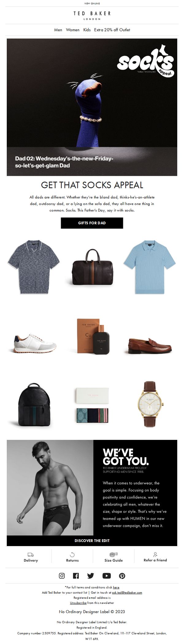 8. Ted Baker - UK: Socks sells