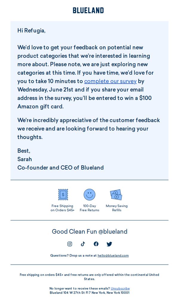 7. Blueland: Refugia, we’d love your thoughts